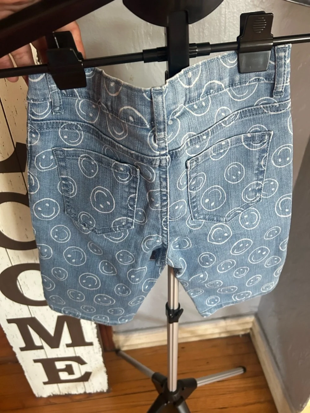 The Children's Place Light Blue Denim Smiley Face Shorts